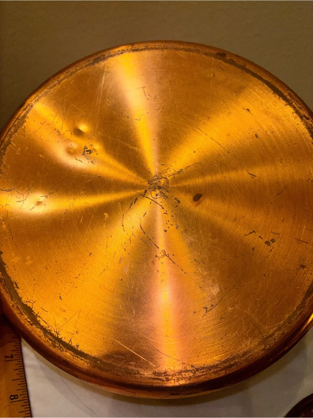 Copper Dutch Oven Pot Tagus Portugal with Lid and unbranded Bundt Cake Pan Mold